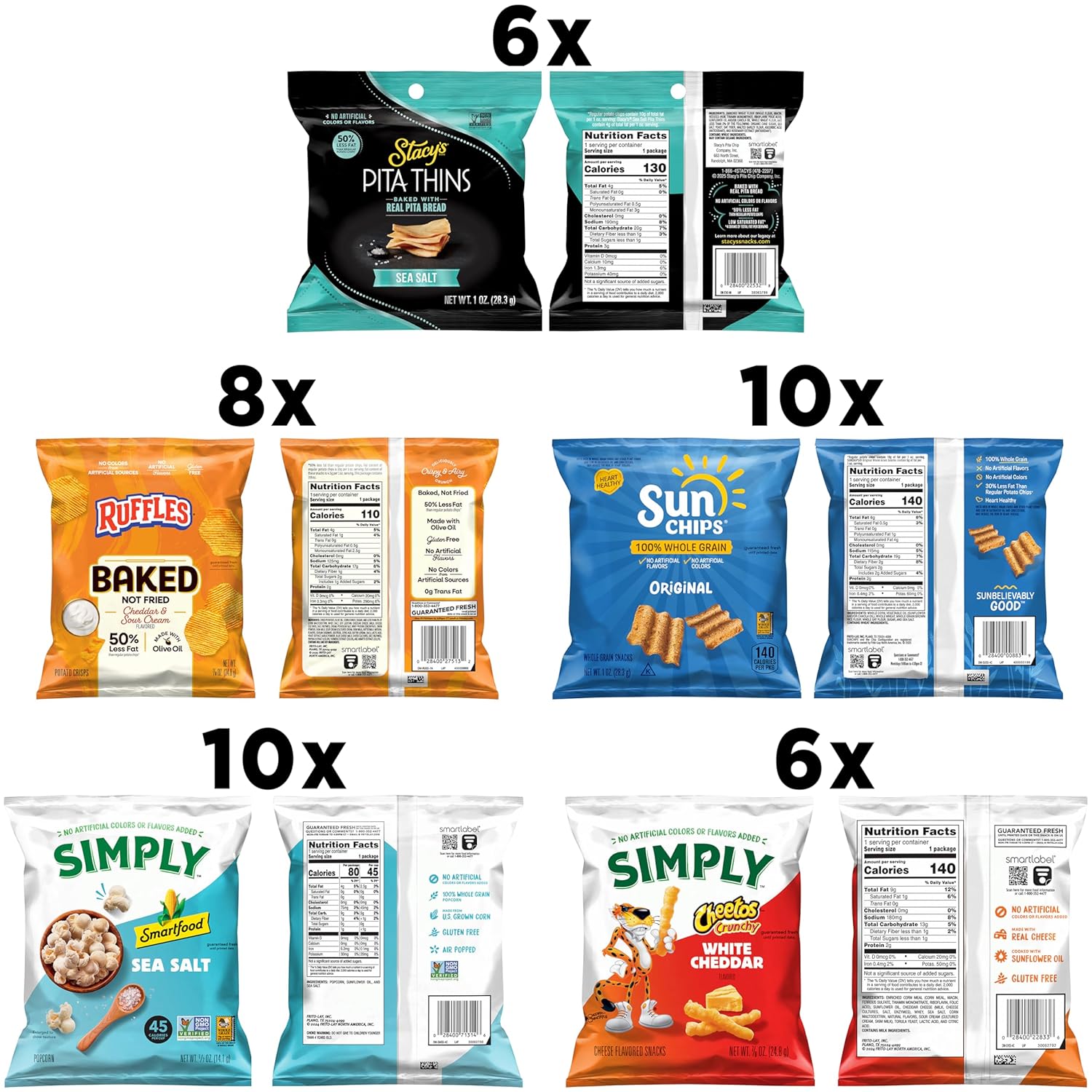 Frito-Lay Ultimate Smart Care Package 2.0 Variety Assortment of Snacks, 40 Count