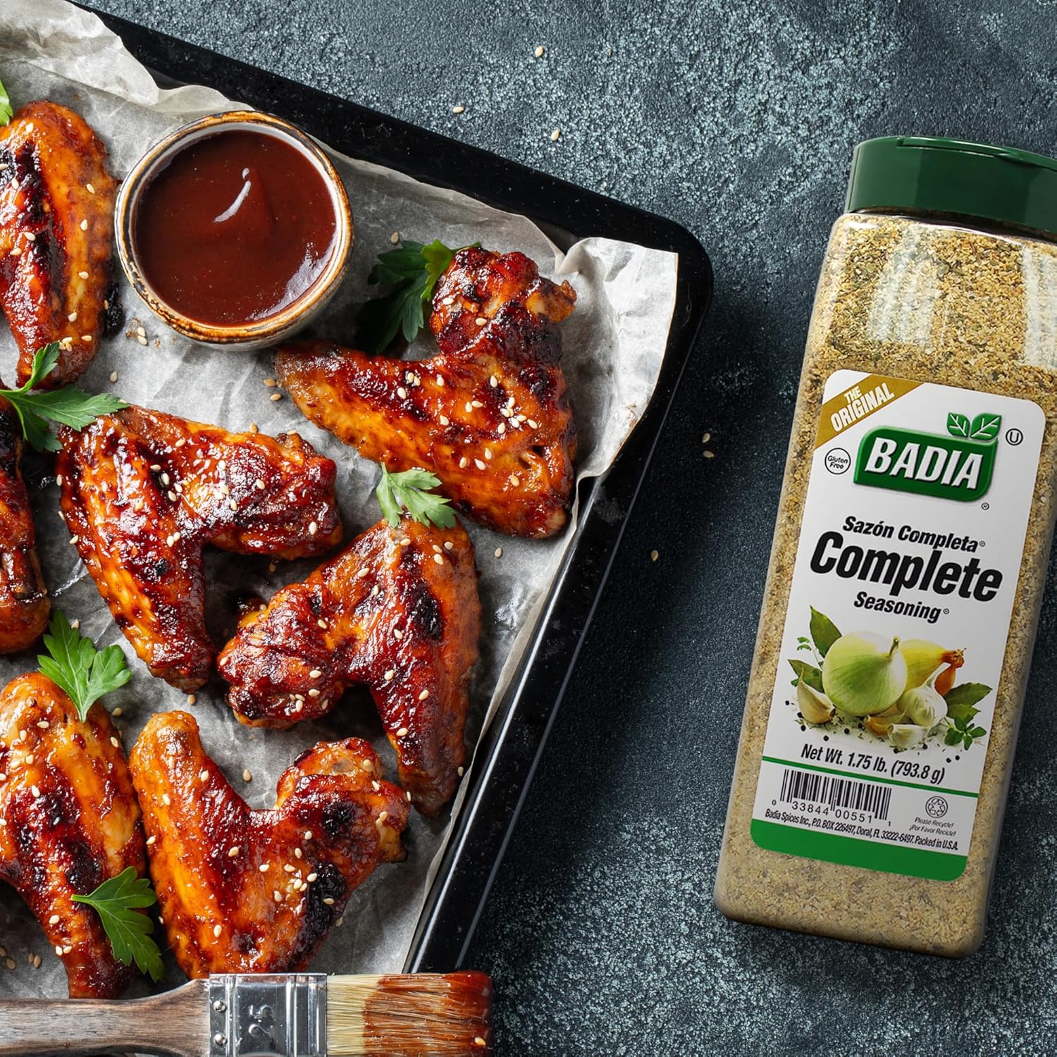 badia complete seasoning, 28oz, all-purpose blend of garlic, onion, salt, pepper, herbs & spices