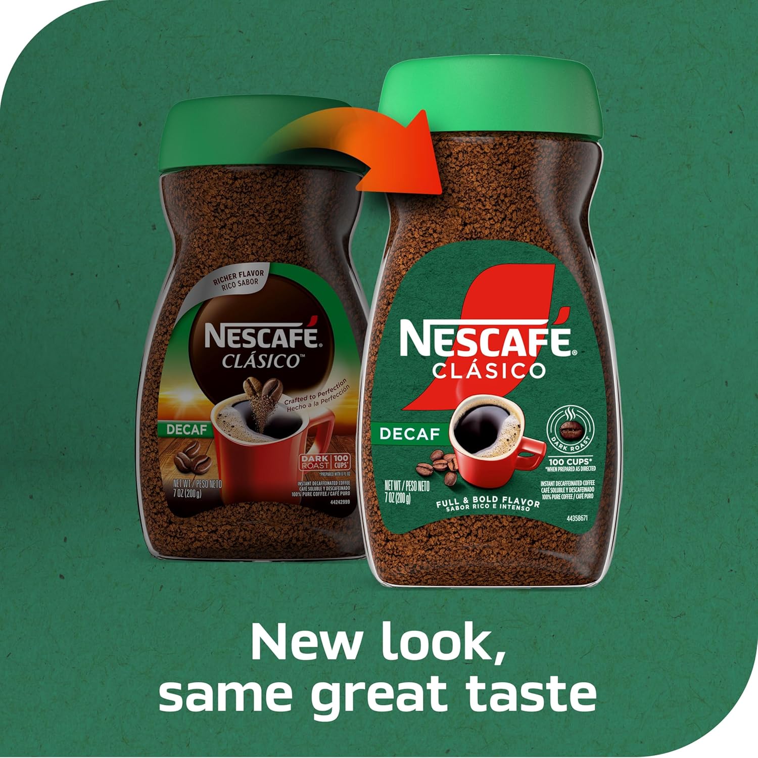 nescafe clasico decaf instant coffee 7 ounce jar dark roast smooth flavor