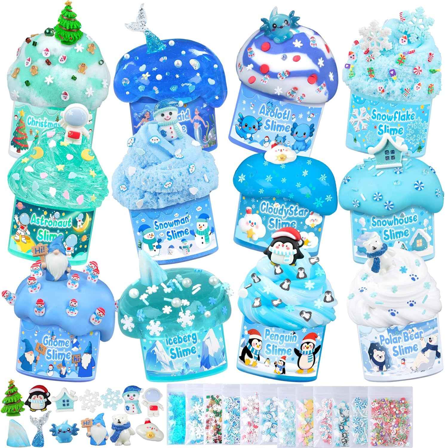 6 Pack Slimes, Pink Slime Kids, Cloud Slime kit for Girls Ages 8-12, Toys for Girls and Boys, for Kids Slime Set Party kit Goodie Bag Stuffers, 4 5 6 7 8 9 10 Year Old Girl Birthday Gift Cute Stuff