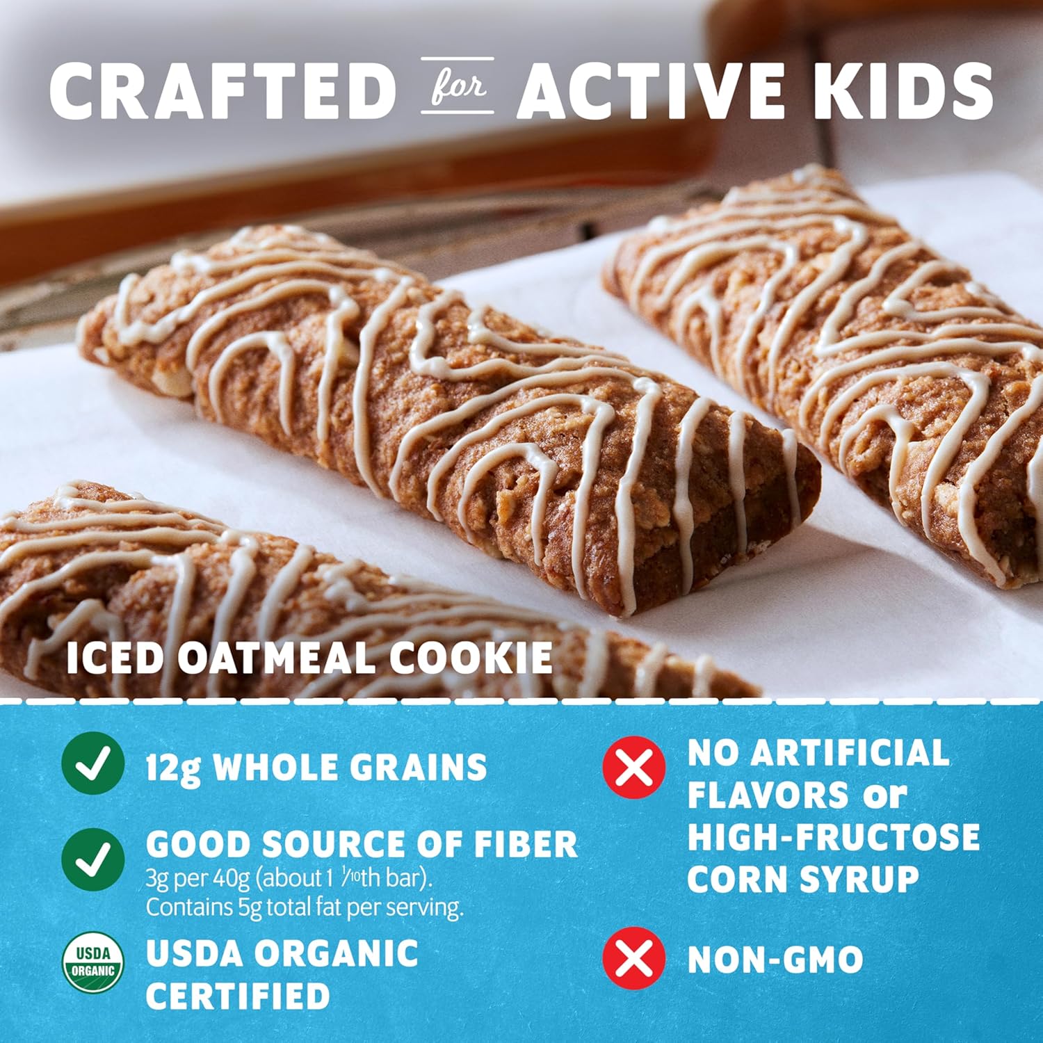 usda organic granola bars zbar soft-baked energy snack bars non-gmo 12g whole grains 18 pack