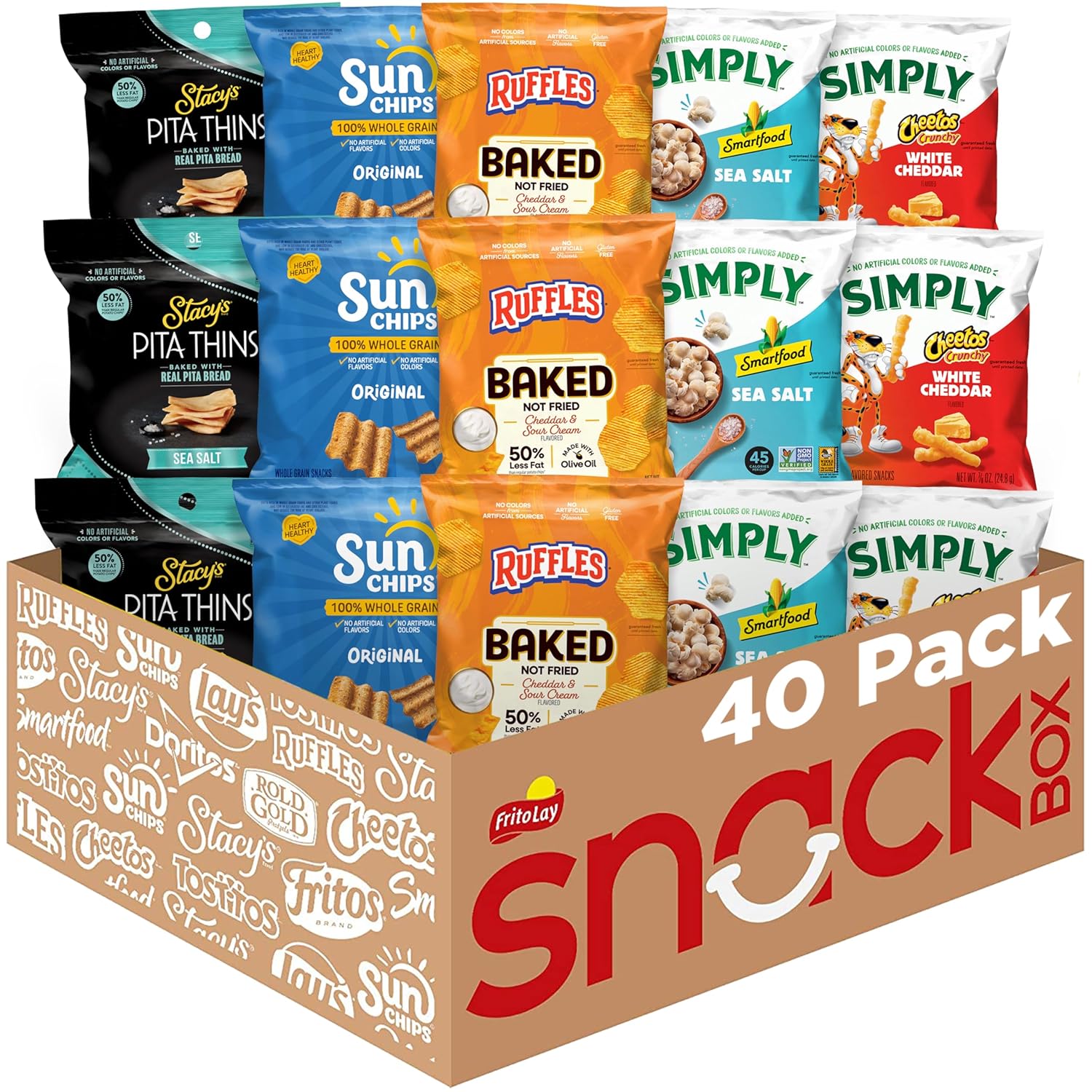 Frito-Lay Ultimate Smart Care Package 2.0 Variety Assortment of Snacks, 40 Count
