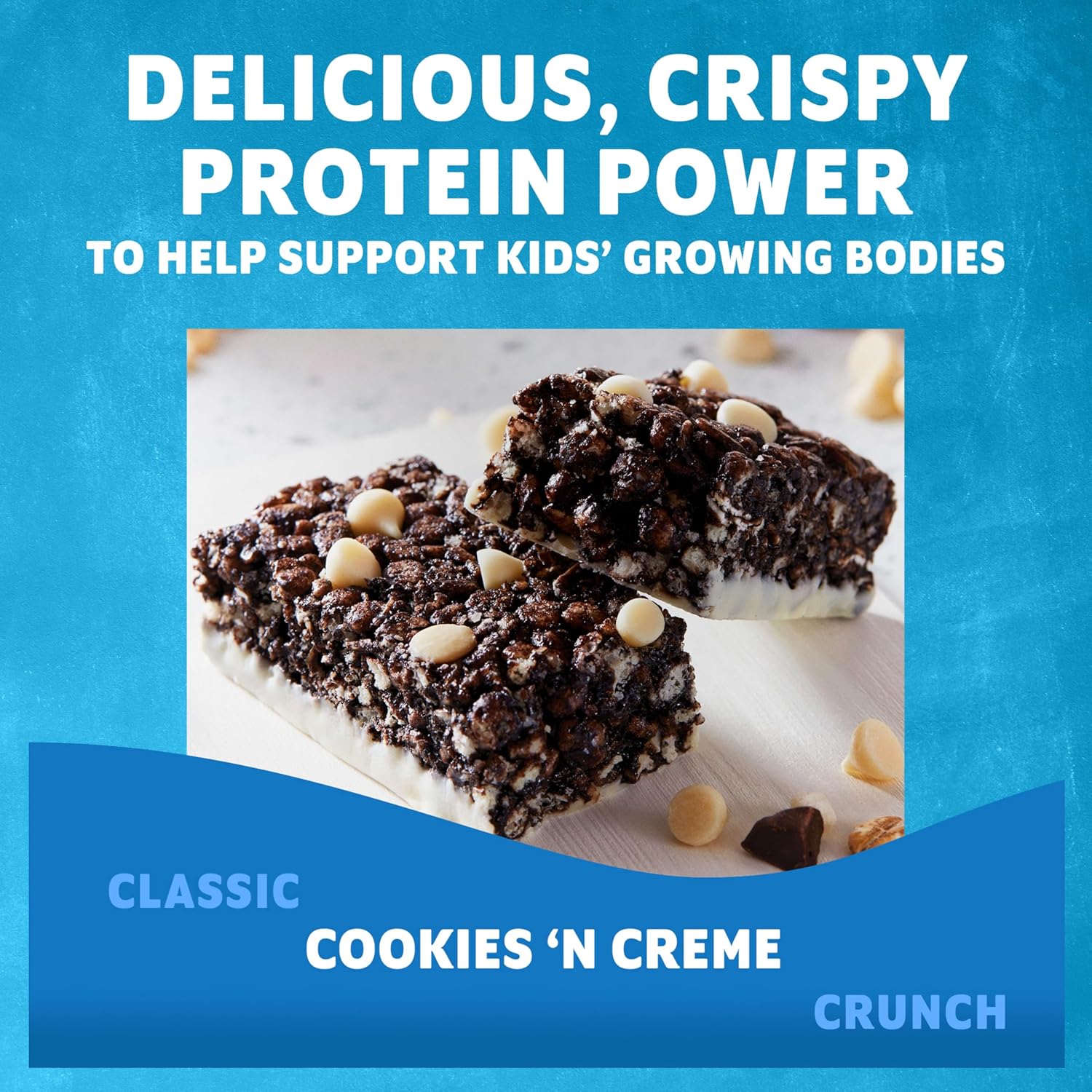 Zbar Protein Cookies 'N Creme Crispy Snack Bars, 15-pack, made with organic oats, non-GMO, 5g protein, gluten free