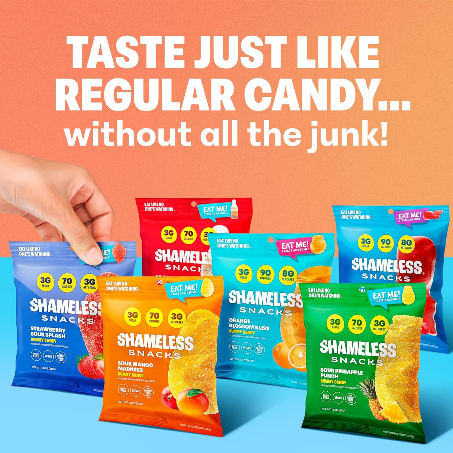 Shameless Snacks Candy Carnival vegan gluten-free low-sugar snacks variety pack