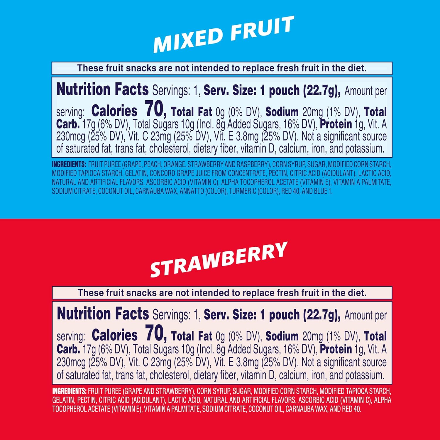 Welch's Mixed Fruit & Strawberry Snack Packs, 0.8oz, 60 count, Gluten-Free, Vitamin-Rich, Individually Wrapped