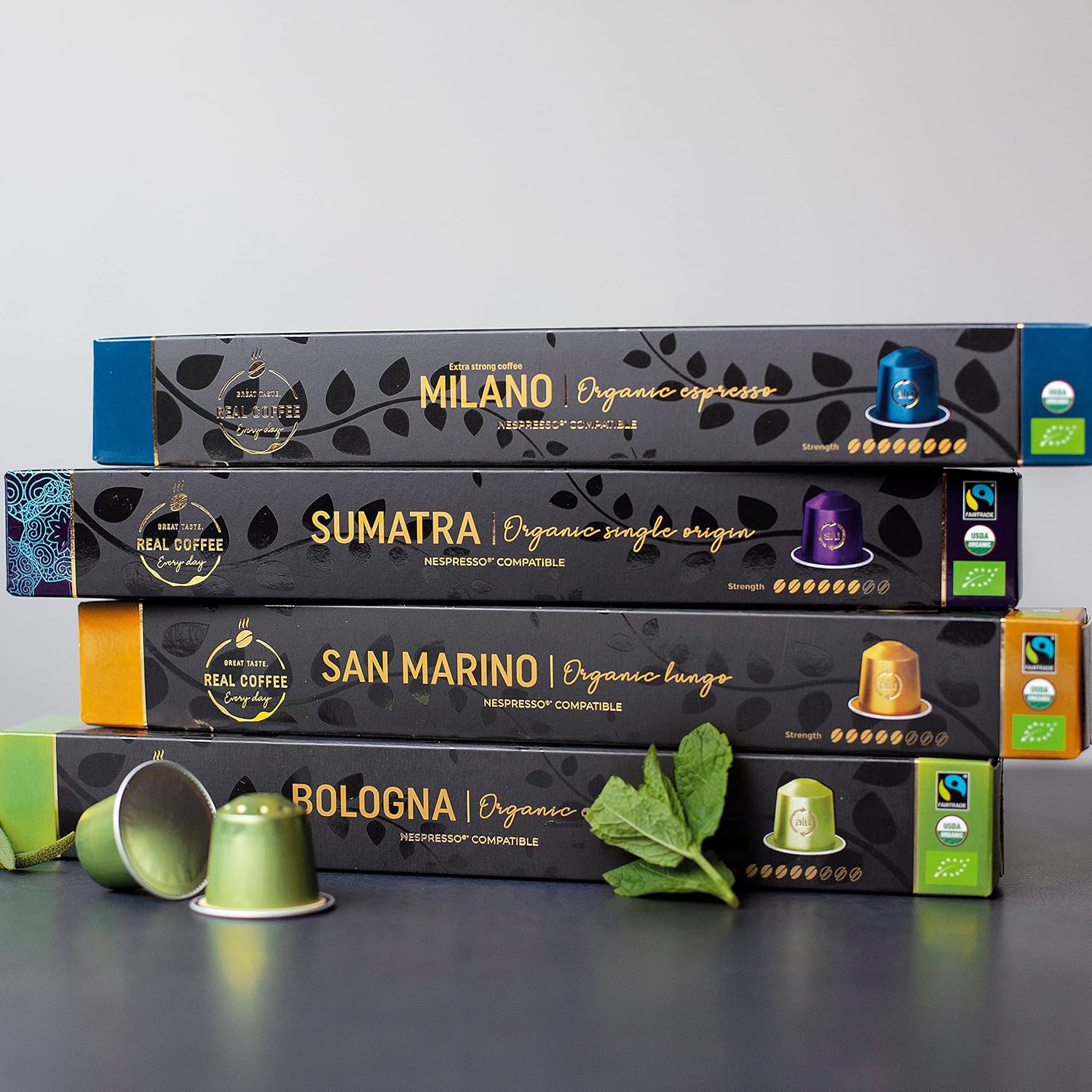 Nespresso OriginalLine Mixed Variety Pack | 100% Aluminum Capsules | 9 Distinctive Italian Flavors
