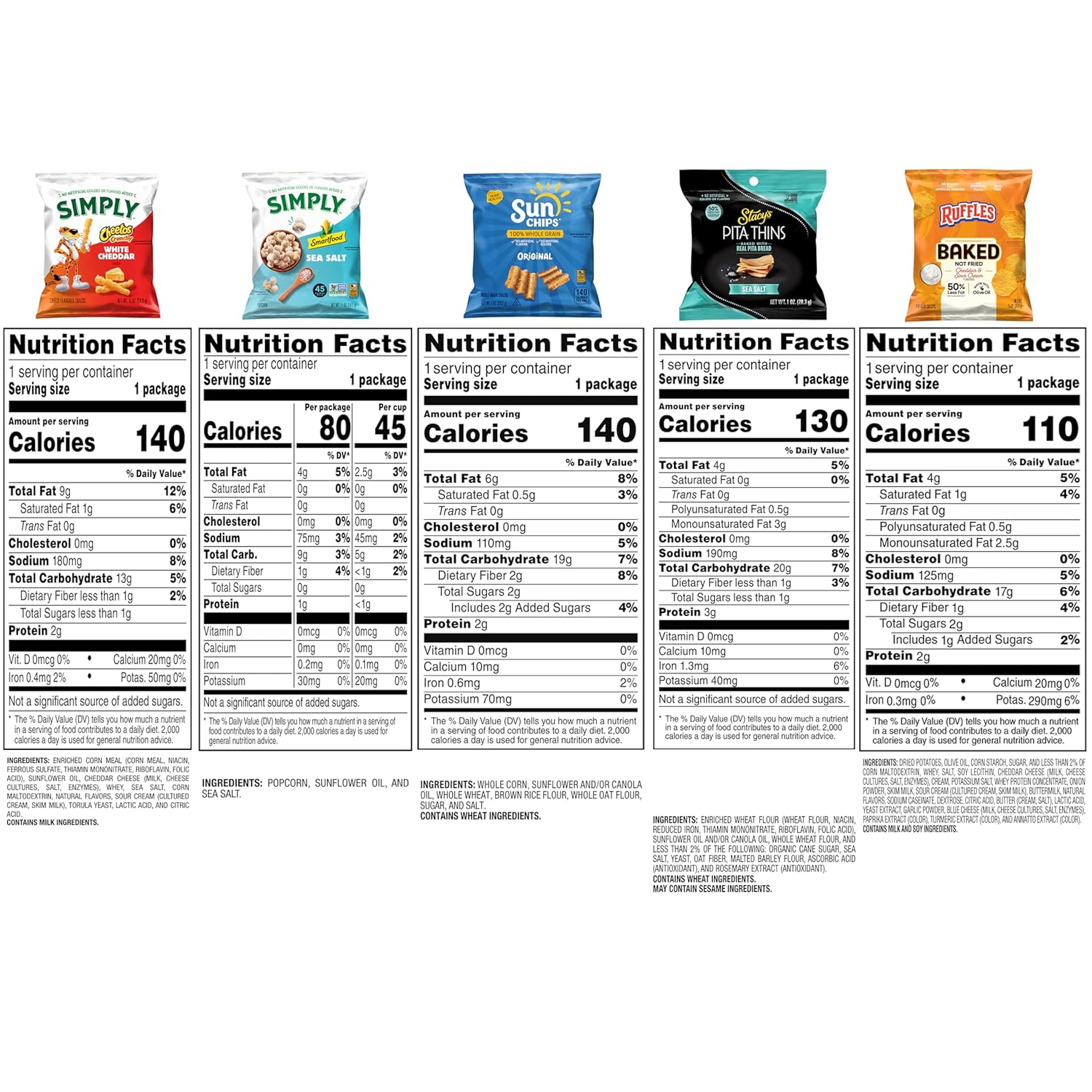 Frito-Lay Ultimate Smart Care Package 2.0 Variety Assortment of Snacks, 40 Count