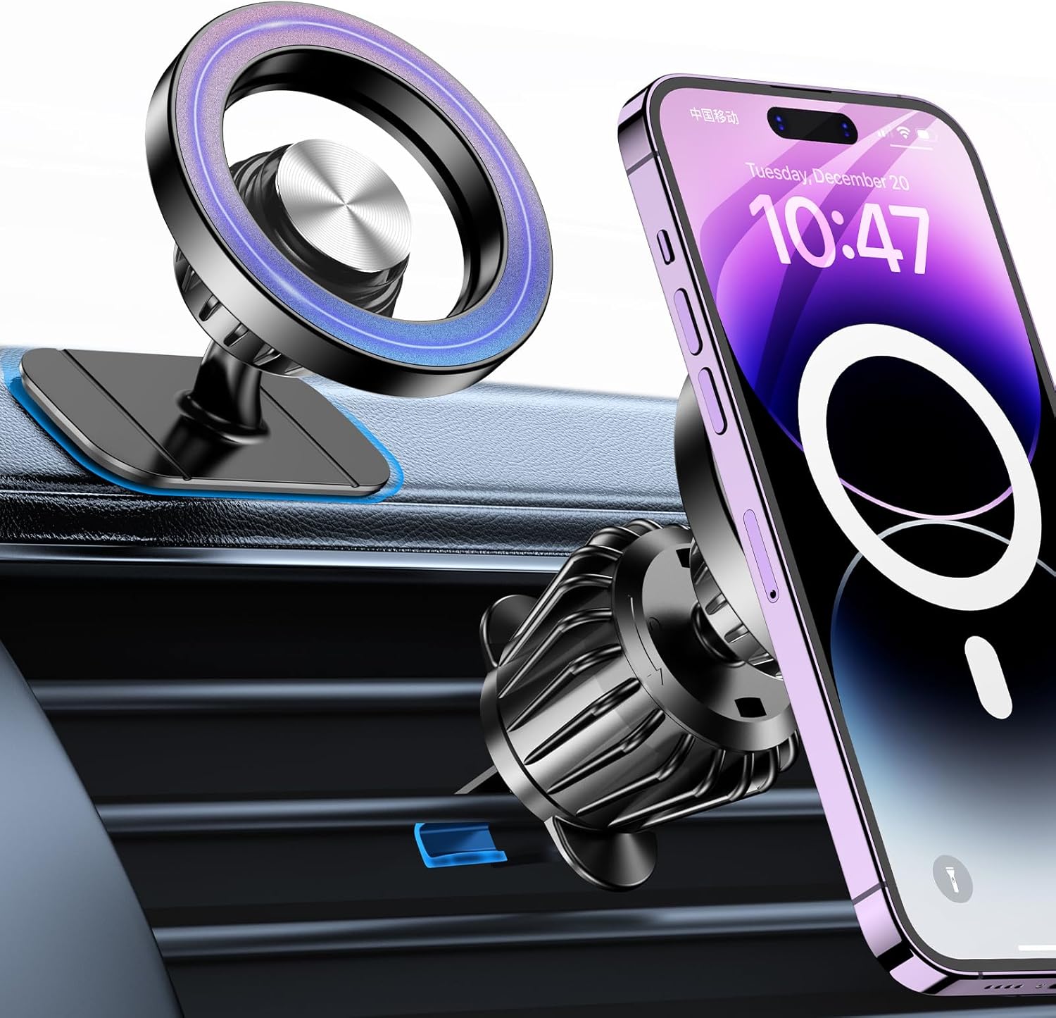 Kaistyle MagSafe Car Mount with 20 Strong Magnets Dashboard Phone Holder for iPhone Models